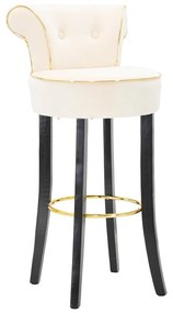Kremowy aksamitny hoker 96 cm Luxy – Mauro Ferretti