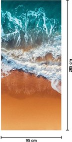 Fototapeta na drzwi - Morska plaża (95x205cm)