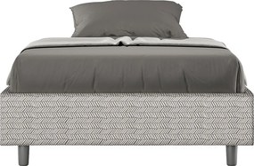 Łóżko bez stelaża tapicerowane 120x210 tkaniny Aragona 1 biały Azelia