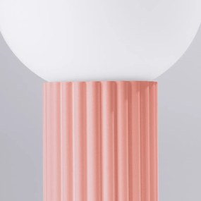 Lampa biurkowa HALO brzoskwiniowa ryflowana SOLLUX  LIGHTING
