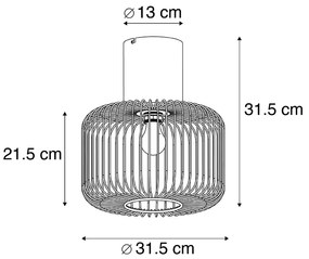 Designerska lampa sufitowa czarna - BayaDesignerski Oswietlenie wewnetrzne