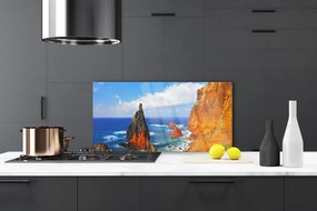 Panel Szklany Majestatyczny Klif nad Oceanem