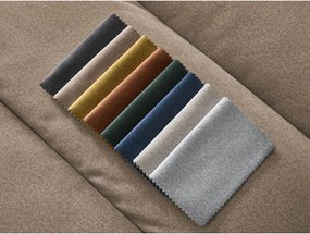 Szarobrązowy aksamitny narożnik (lewostronny/z szezlongiem) Sierra – Bobochic Paris