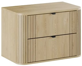 Szafka pod umywalkę nablatową OVALIA CREMONA 2S 80cm dąb cremona z blatem COMAD