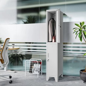 Szafka BHP ubraniowa pracownicza: szara BARTEK 1 Plus