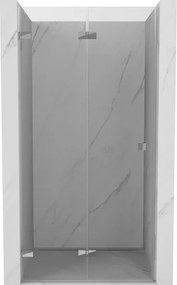 Mexen Lunar-F drzwi prysznicowe składane lewe 75 cm, transparent, chrom - 836-075-000-01-00-L