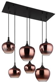 Globo 15548-6HG - Żyrandol na lince MAXY 6xE27/40W/230V miedziany