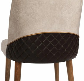 Zestaw krzeseł do jadalni Nova Cream and Walnut, 4 szt., 4 szt.