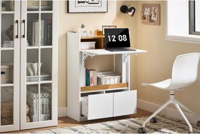 Składany stół roboczy z półkami FWT109-WN