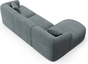 Ciemnoszary sztruksowy narożnik (lewostronny/z szezlongiem) Campi – Cosmopolitan Design