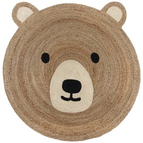 Naturalny dywan dziecięcy z juty 100x100 cm Bertie Bear – Flair Rugs