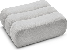 Jasnoszary podnóżek z materiału bouclé Azra – Bobochic Paris