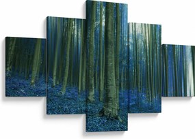 Obraz - Niebieski las (125x70 cm)