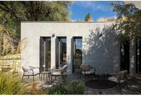 Aluminiowy zestaw mebli ogrodowych w kolorze khaki-szarobrązowym dla 2 osób Millor – Bizzotto