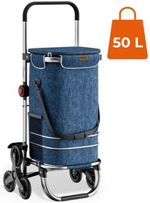 Monzana Torba na zakupy na kółkach do schodów COMFORT, 50l, niebieska