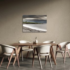 Obraz na szkle - jezioro o zmierzchu (70x50 cm)