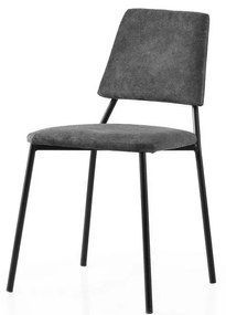 Zestaw krzeseł do jadalni Lima Grey and Black, 2szt.