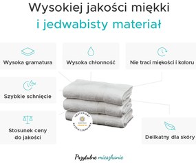 Ręcznik SOFT 50x90 cm żółty, 100% bawełna