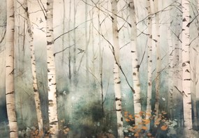 Fototapeta - Drzewa - malarstwo (196x136 cm)