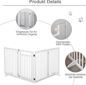 ogrodzenia dla bydla PawHut® ogrodzenie dla zwierząt małe średnie duże Bramka zabezpieczająca Składane nóżki podporowe 81 cm Bialy | Aosom PL