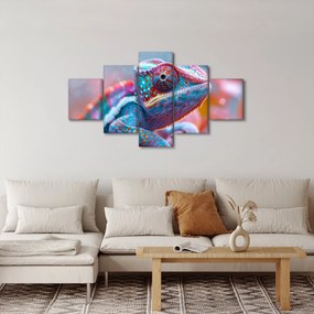 Obraz - Kolorowy kameleon (125x70 cm)
