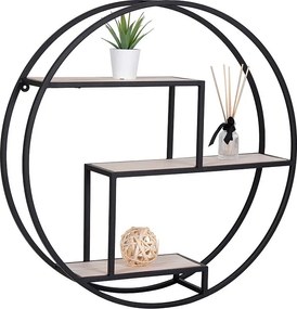 Półka Rotterdam, Czarny, 14x62x62 cm, Kendra Home