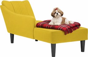 Nowoczesny żółty szezlong z podłokietnikiem F9-E11