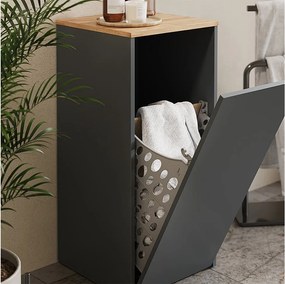 Szafka łazienkowa antracyt/złoty dąb 40.2x40.5x88.2 viktor