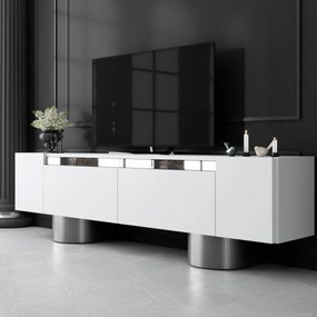 Stolik pod telewizor Bohem White and Silver