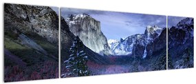 Obraz zimowego górskiego krajobrazu (170x50 cm)