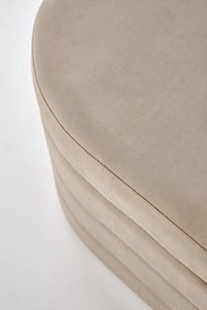 Ławka, pufa podwójna z funkcją pojemnika welur beż CALPI 110/46/42 cm