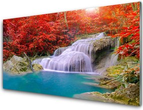 Szkło nad Blatem Wodospad w Barwach Jesieni