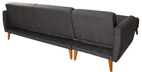 Antracytowy rozkładany narożnik Aria – Balcab Home