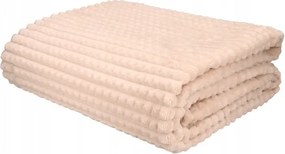 Koc kostka kremowy 200x220cm Miękki Przytulny delikatny do Salonu Sypialni