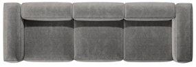 Jasnoszara sztruksowa sofa 364 cm Bergano – Cosmopolitan Design