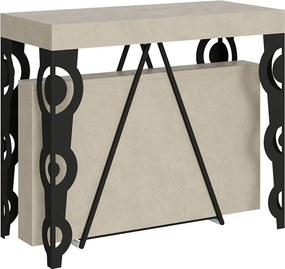 Konsola rozkładana 90x40/196 cm Aceres Small kaszmir rama w kolorze antracytu