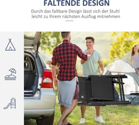 Outsunny leżak ogrodowy skladany 70cm regulowany przesylny - Aosom PL