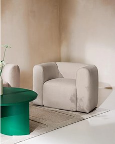 Fotel Flom – nowoczesny fotel welurowy Cloud Beige, wysokość 67 cm