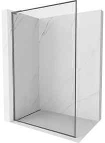 Mexen Kioto-F L ścianka prysznicowa Walk-in z ramką 70 x 202 cm, transparent 8 mm, gun metal - 800-070-174-95-00
