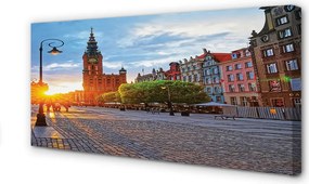 Obraz na płótnie Gdańska Starówka o Świcie