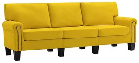 Luksusowa trzyosobowa żółta sofa - Alaia 3X