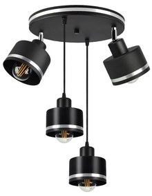 Czarna metalowa lampa wisząca Wama – Candellux Lighting