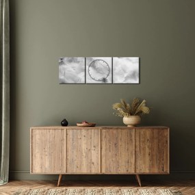 Obraz - Chmury piór (z zegarem) (90x30 cm)