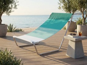 Składany leżak plażowy SAND, zielone paski