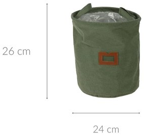 Kosz materiałowy z okienkiem oraz uchwytami, Ø 24 cm
