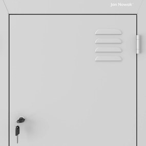 Szafa socjalna BHP na odzież czterokomorowa JULIA, 800 x 1850 x 450 mm, szara