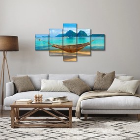 Obraz - Hamak na plaży (125x70 cm)