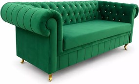 Nowoczesna kanapa pikowana Chesterfield Asti z funkcją spania