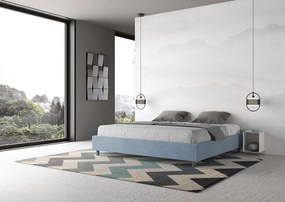 Łóżko bez stelaża tapicerowane 180x190 microfibra Błękitny Azelia