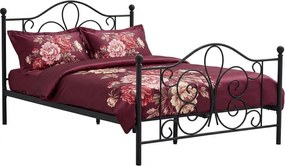 Czarne metalowe łóżko 140 x 200 cm S9-H72